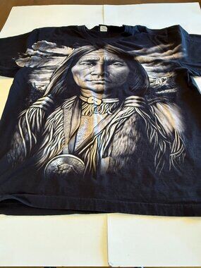 Jays Rock Native American Black Short Sleeve T Shirt Mens XXL